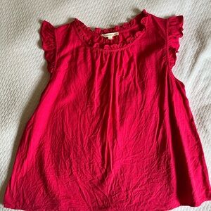 Women’s Hot Pink Ruffle Sleeve Top